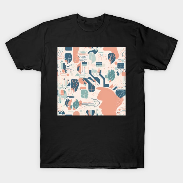 Thought process - Abstract Mindset Seamless Pattern T-Shirt by nelloryn